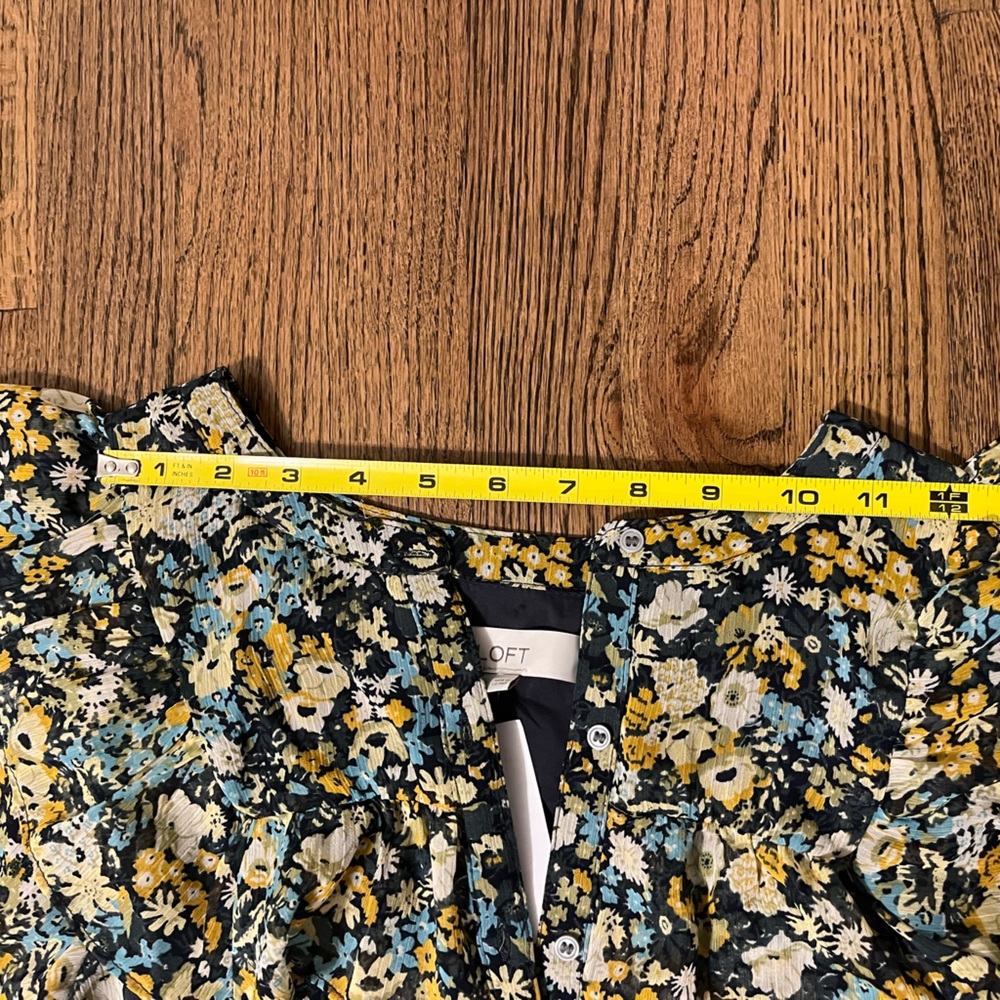 NWT Loft Floral Ruffle Midi Shirtdress - Picture 11 of 11